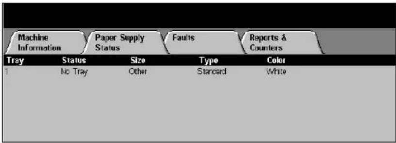 XEROX Document Centre 426 ST - Paper Supply Status - 1