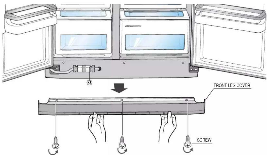SAMSUNG RS28KPAS - Removing the Front Leg Cover - 1