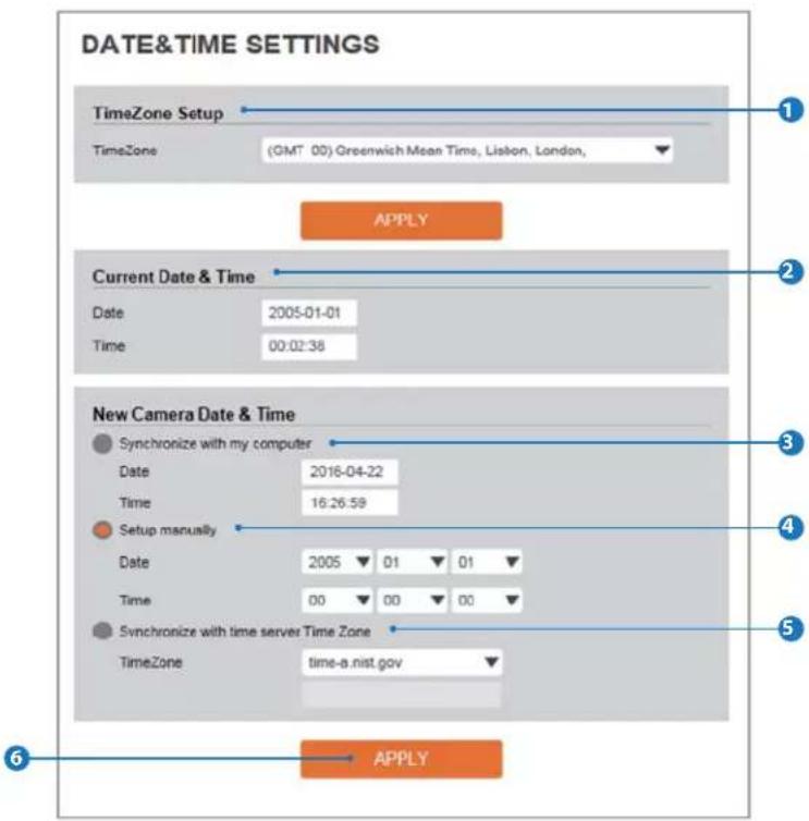 Digital Watchdog MEGApix CaaS DWC-MB44LPRWC - Setup - System Setup Date & Time Settings - 1