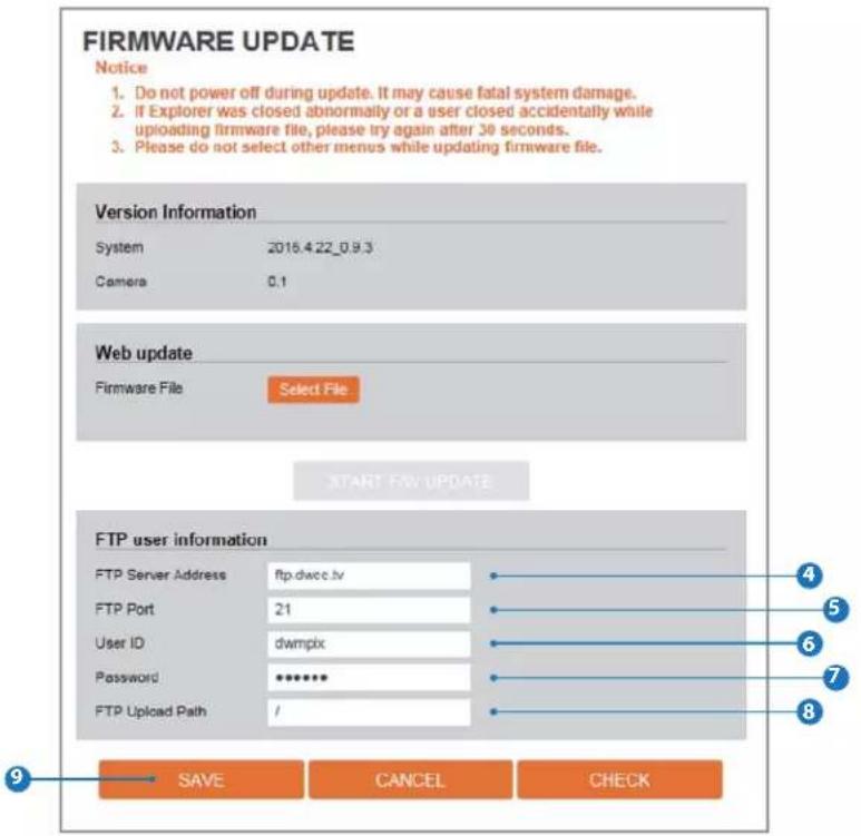 Digital Watchdog MEGApix CaaS DWC-MB44LPRWC - Setup - System Setup Firmware Update - 1
