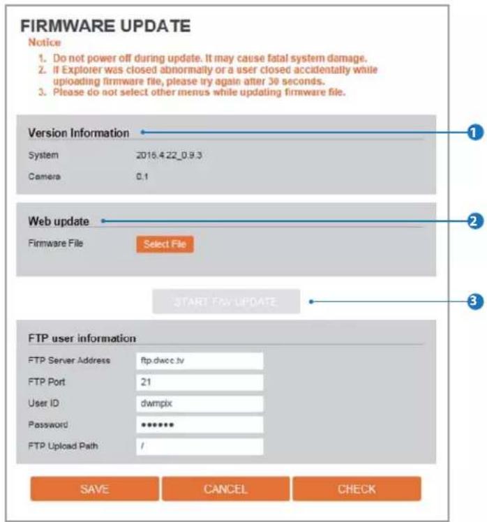 Digital Watchdog MEGApix CaaS DWC-MB44LPRWC - Setup - System Setup Firmware Update - 1
