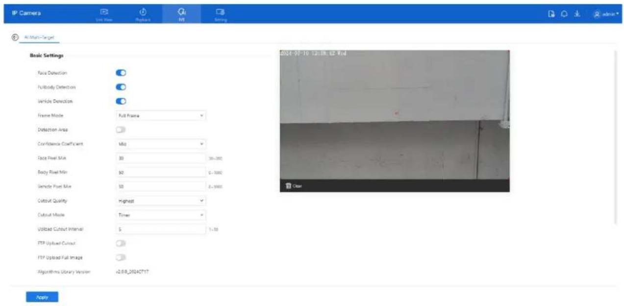 D-LINK DCS-F4805E - Configure AI Multi-Target - 1