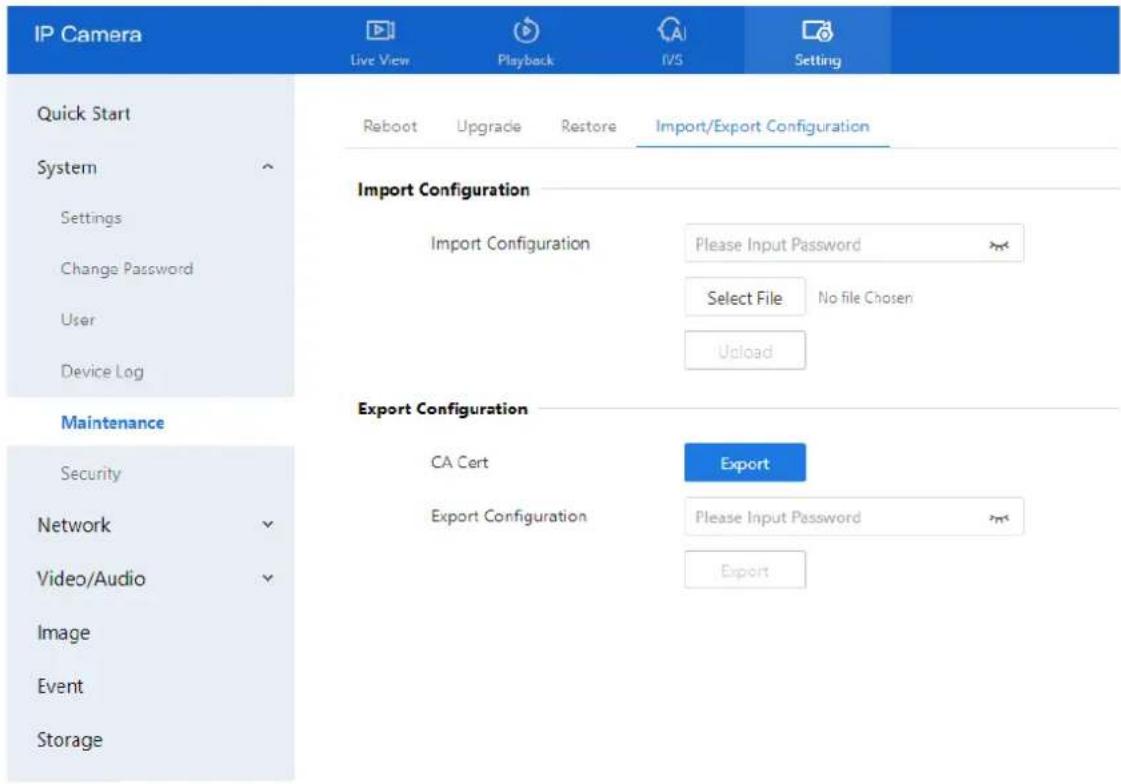 D-LINK DCS-F4805E - Export Configuration - 1