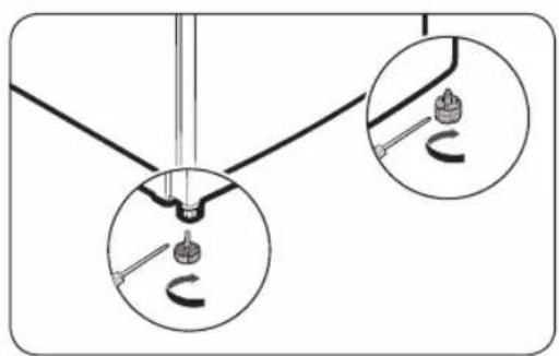 SAMSUNG RT34R5538NV - STEP 3 Adjust the levelling feet - 1