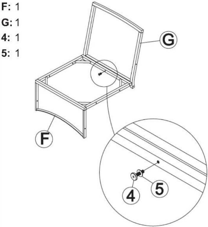 Sunnydaze Decor VQN-967 - INDIVIDUAL CHAIR ASSEMBLY - 1