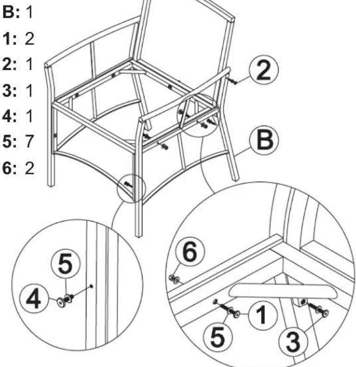 Sunnydaze Decor VQN-967 - INDIVIDUAL CHAIR ASSEMBLY - 3