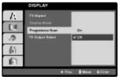 LG DF489 - To Turn ON progressive scan: - 1