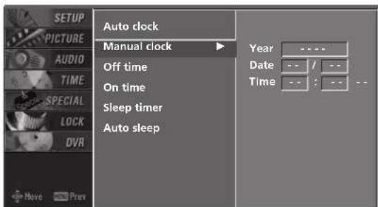 LG 47LB2DE - MANUAL CLOCK SETUP - 3