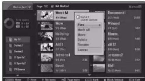 LG 47LB2DE - Recorded programme Selection and PopUp Menu - 3