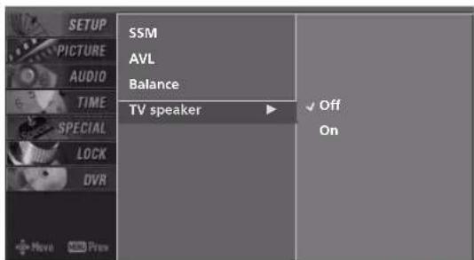 LG 47LB2DE - TV SPEAKERS ON/OFF SETUP - 3