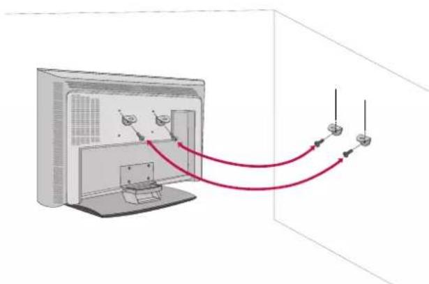 LG 47LB2DE - ATTACHING THE TV TO A WALL - 2