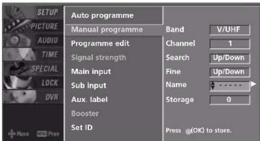 LG 47LB2DE - ASSIGNING A STATION NAME - In Analogue Mode only - 4