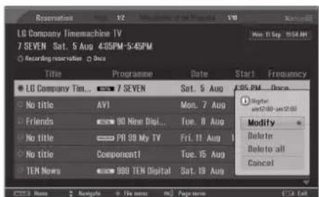 LG 47LB2DE - Recorded programme Selection and PopUp Menu - 1