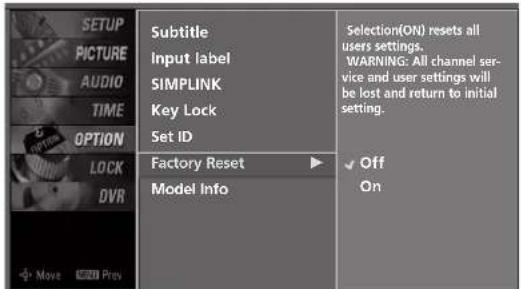LG 42LY3DE - FACTORY RESET - 3