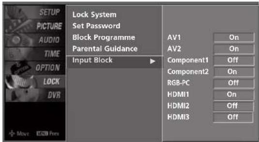 LG 42LY3DE - EXTERNAL INPUT BLOCKING - 3