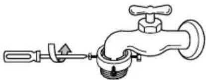 LG T8503TEET3 - Fixing the connector to the tap - 1