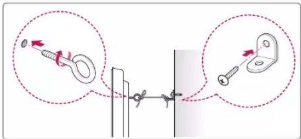 LG 49LY310C - Securing the TV to a Wall - 2
