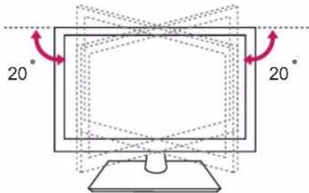 LG 47CS669C - Adjusting the angle of the TV to suit view - 1