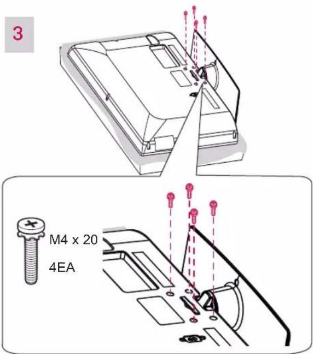 LG 47CS669C - Attaching the stand - 6