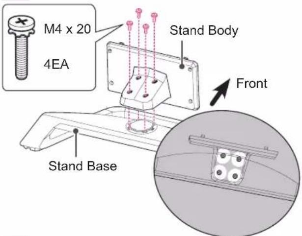 LG 47CS669C - Attaching the stand - 7