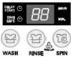 LG WF-T7549KG - Press both the RINSE button and the SPIN button simultaneously. - 1