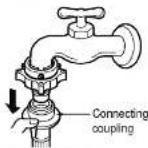 LG WF-2007T - Connecting the water hose to the middle connector - 1