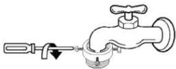 LG WF-T1122TH - Fixing the connector to the tap - 1