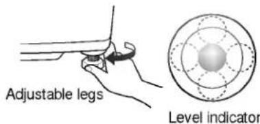 LG WF-T1122TH - Leveling the machine - 1
