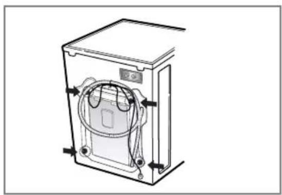LG WD-R1014 - ■ Removing transit bolts - 1