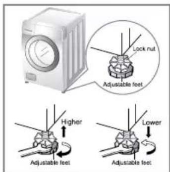 LG WD-R1014 - ■ Level adjustment - 2