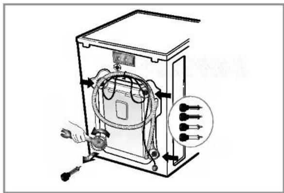 LG WD-14270RD - ■ Removing transit bolts - 2