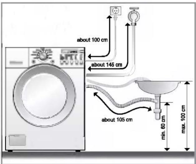 LG WD-14270RD - ■ Installation of drain hose - 3