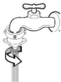 LG WFT70A31EPT - Fixing the connector to the water supply hose - 1
