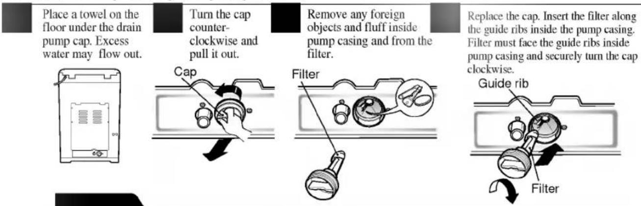 LG WFT10C61EF - To Clean the Pump casing (for pump model) - 1