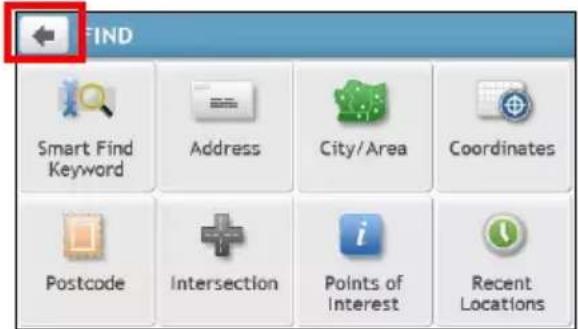 NAVMAN MY90XLT - How do I use the BACK button in the title bar? - 1