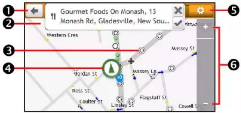 NAVMAN MY90XLT - How do I find the nearest POIs using EXPLORE? - 3