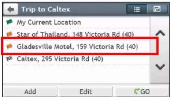 NAVMAN MY90XLT - How do I edit the waypoints in the trip? - 1