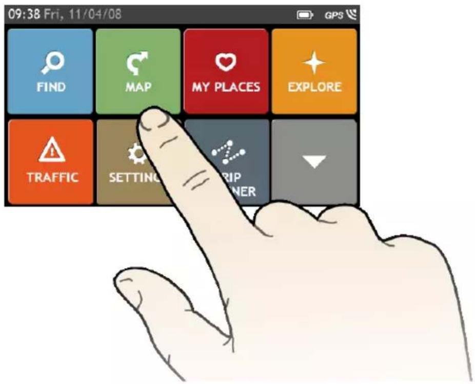 NAVMAN MY90XLT - Navigating on the screen - 1