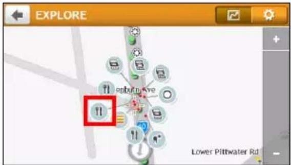 NAVMAN MY90XLT - How do I find a POI using the POI Cluster? - 2