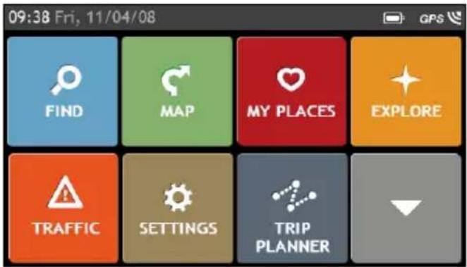 NAVMAN MY90XLT - Menu display may differ from the below, depending on your region, maps installed or model of Navman. - 2