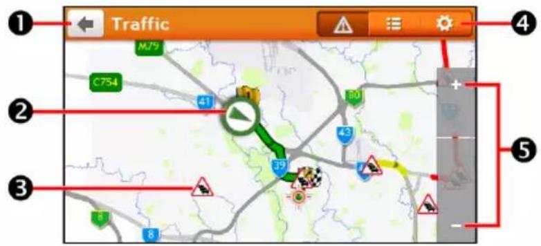NAVMAN MY90XLT - Traffic overview screen - 4