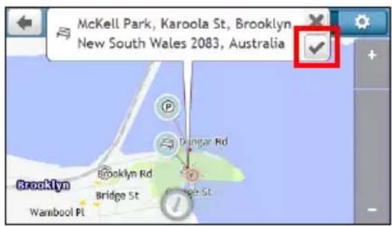 NAVMAN MY90XLT - How do I preview the destination on map? - 3