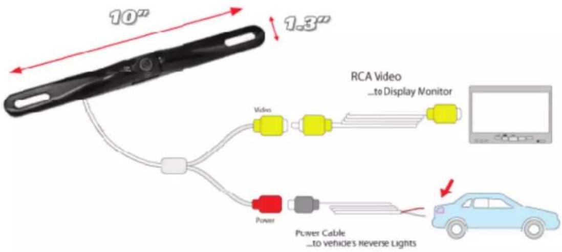 Pyle PLCMDVR72 - Backup camera connection: - 1