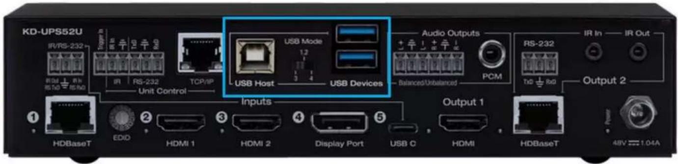 Key Digital KD-UPS52U - USB Ports and Mode Switch - 1