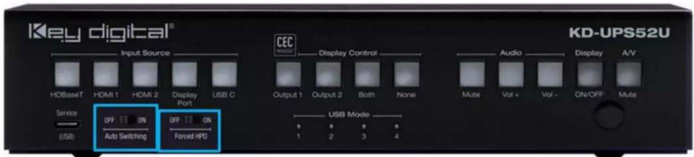Key Digital KD-UPS52U - Auto Switching and Forced HPD Switches - 1