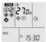 DAIKIN CTXA15B2V1BT - To start/stop operation mode and to set the temperature - 1