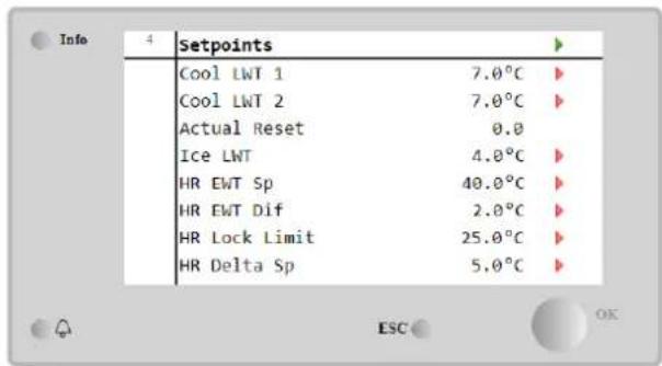 DAIKIN EWYT390B-SSA2-VFDFAN - Water Setpoints - 2