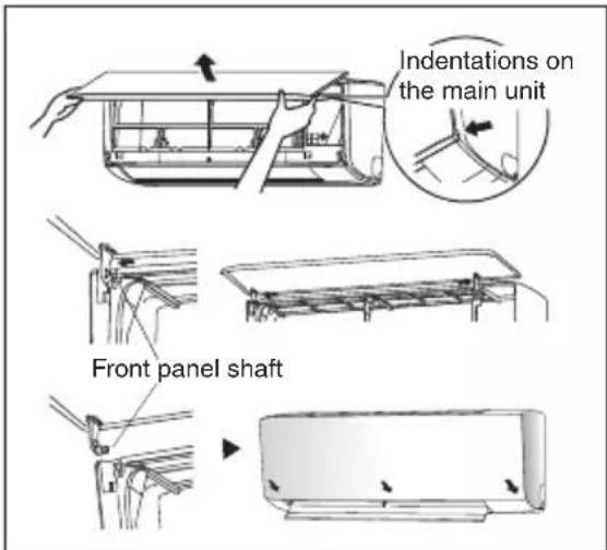 DAIKIN ATXC60DV1B - Attach the front panel. - 1
