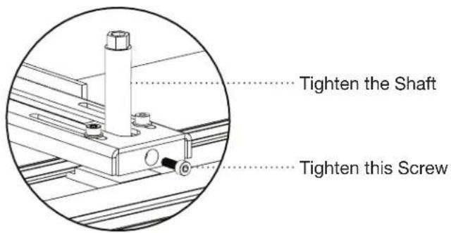 Tighten the Shaft Tighten this Screw