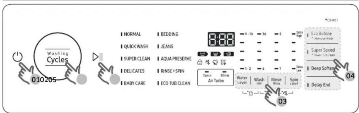SAMSUNG WA15CK5745BD - Operations - 1